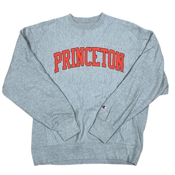 Vintage 90s Princeton Champion Reverse Weave Crewneck Pullover Sweatshirt Size M - Picture 1 of 8